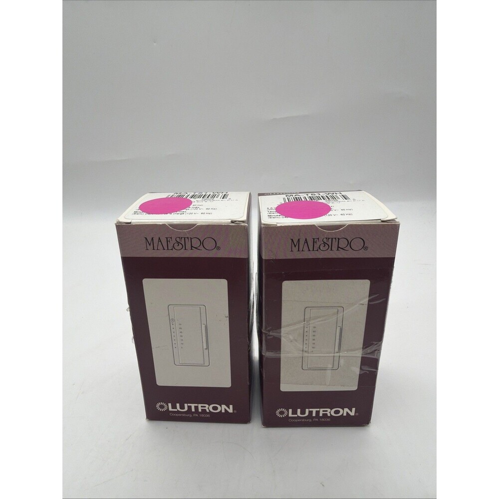 Lutron Maestro MA-T51-WH 5-60 Min Countdown Timer Switch White 120V New